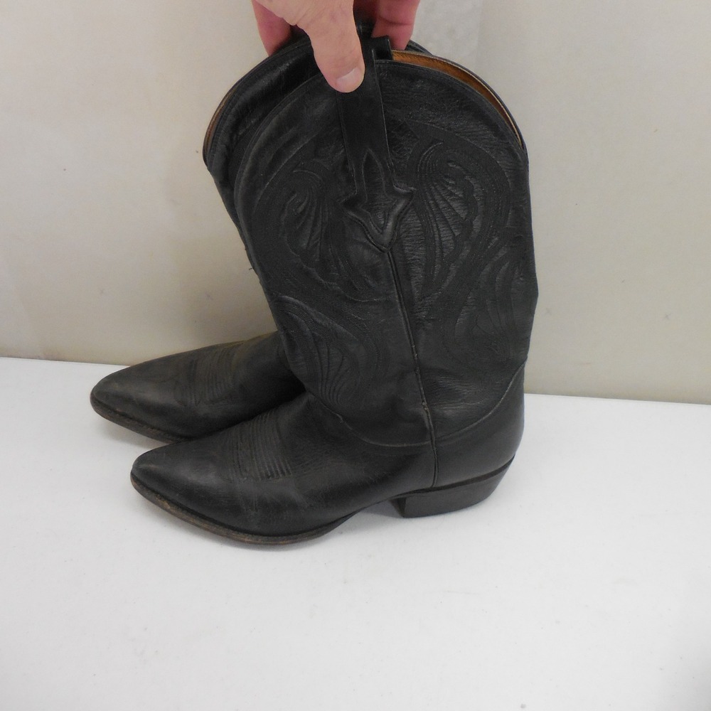 Resistol Ranch Mens Black Leather Western Cowboy Boots M3004J Size 11 D